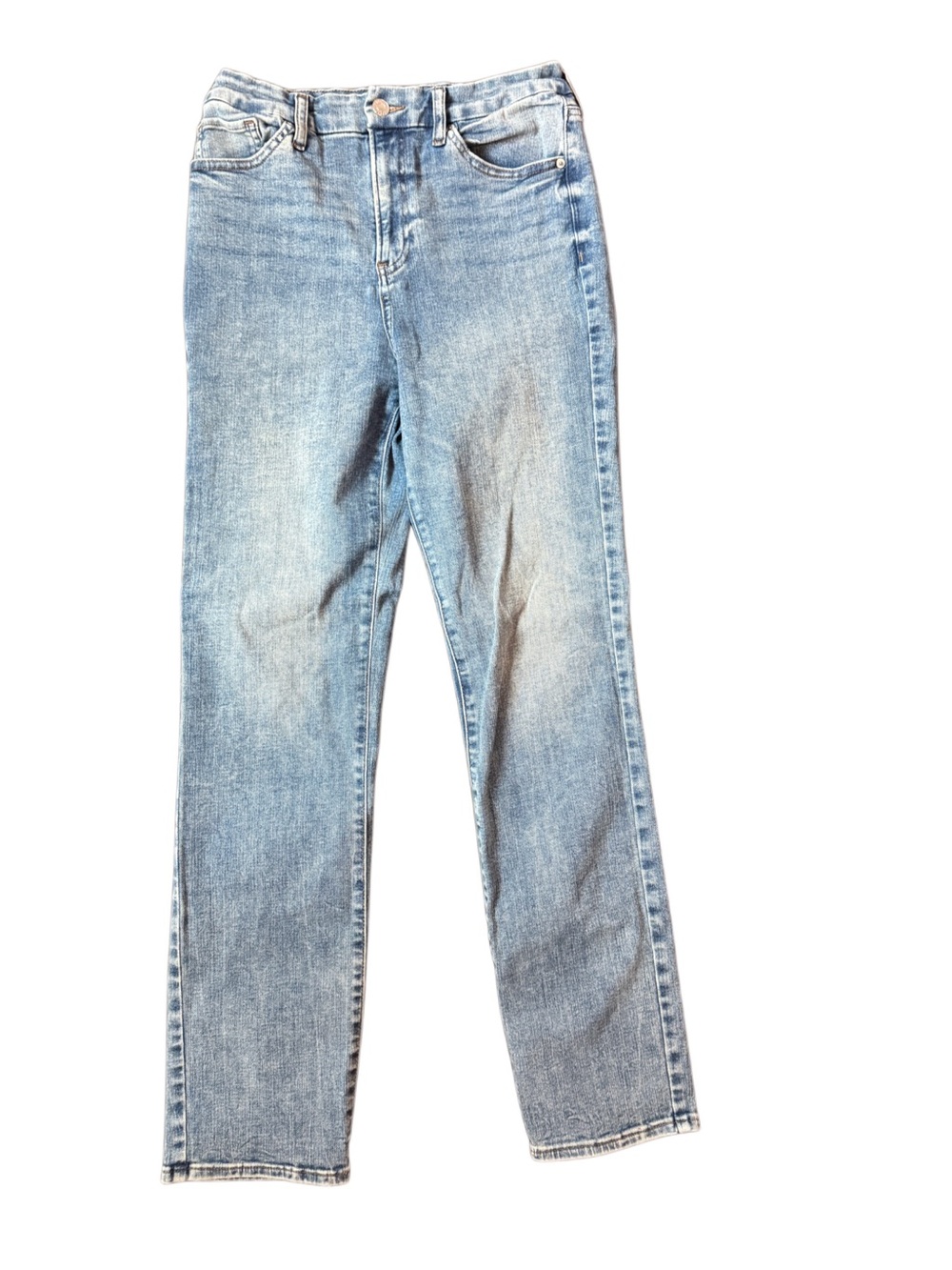 Express ’90s Slim Super High Rise Hyper Stretch Jeans M 6/8/10 Light Wash